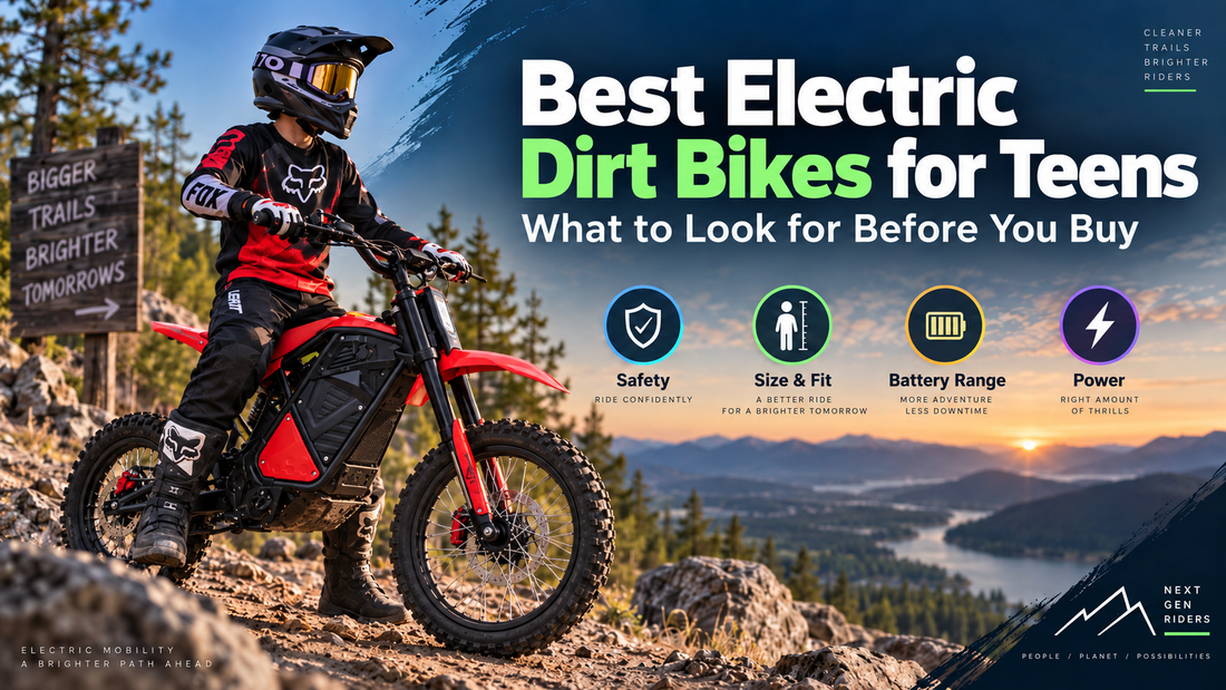 Best electric dirt bikes for teens with a focus on rider fit, safety, and beginner-friendly off-road riding