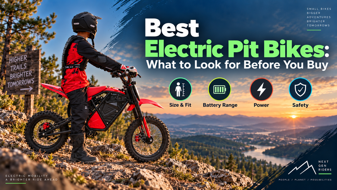 Best electric pit bike buying guide covering rider fit, motor power, battery range, suspension, brakes, and off-road performance