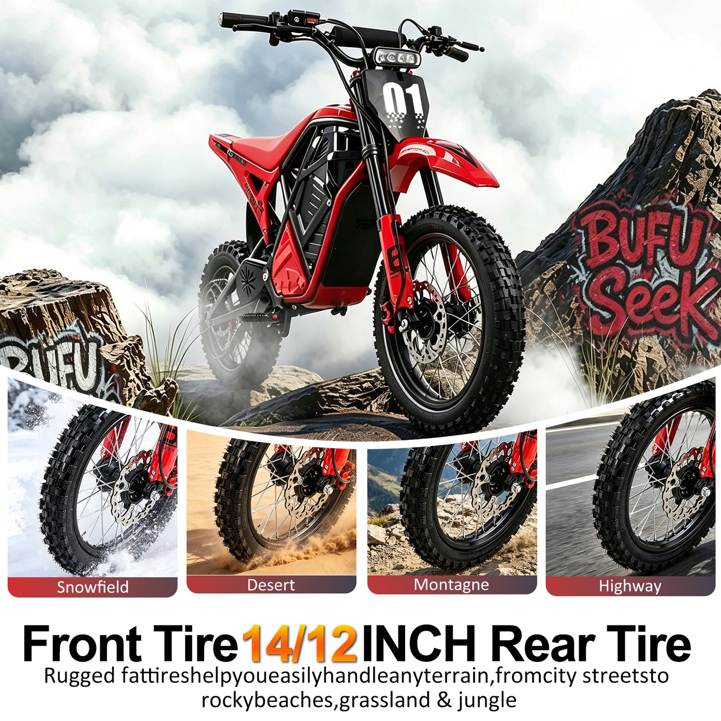 BuffSeek R01 All-Terrain Electric Adventure Bike