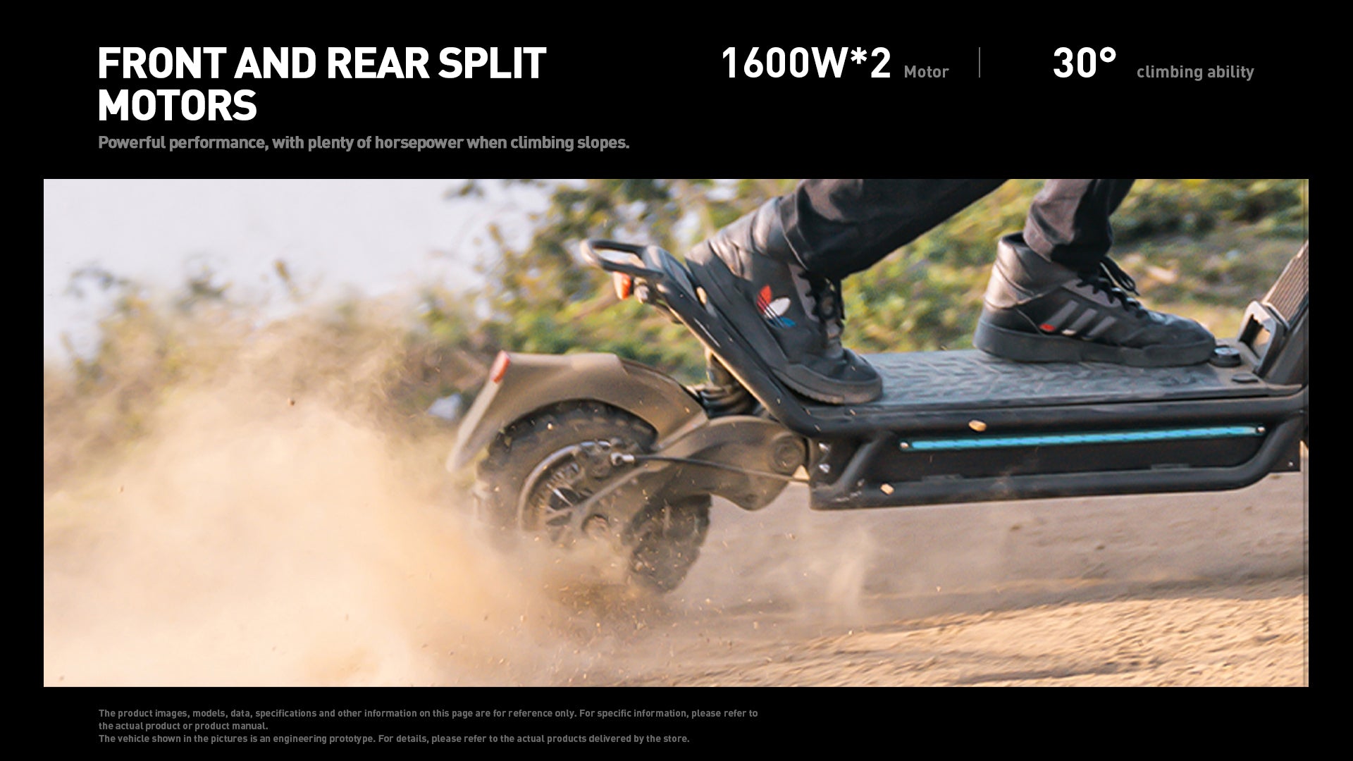 Buffseek E6 dual 1600W motor system delivering powerful front and rear wheel drive