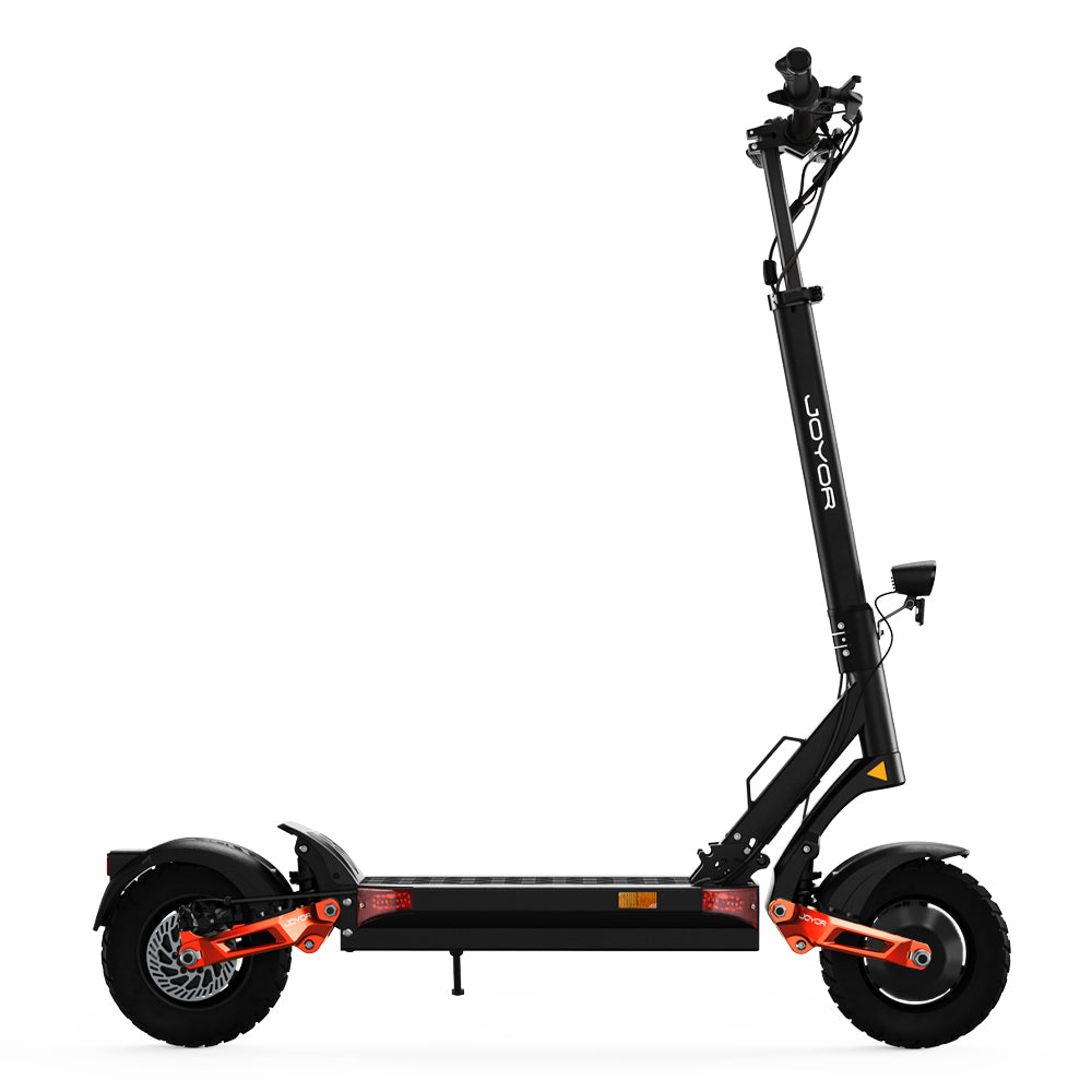 Black Buffseek T10 dual motor electric scooter shown from the right side